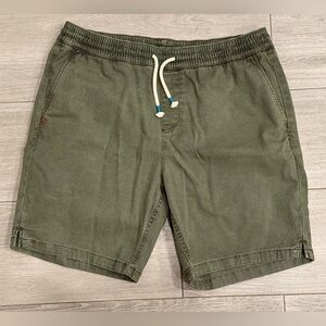 Men's Mugsy Jeans Olive CARTERS Canvas Easy Shorts 8" Inseam Size L Large New